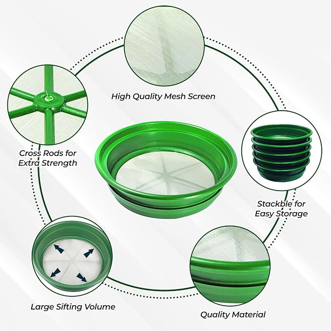 SE 13.25 Inch Wide Stackable Classifier Gold Prospecting Pan - Image 3