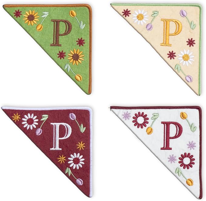 Personalized Embroidered Corner Mark, 4 Pack, Finished Initial Felt Bookmark by Unknown
