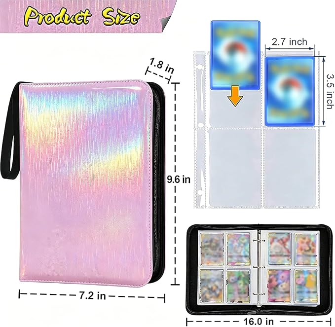 Trading Card Binder 4-Pocket Zippered - Image 2