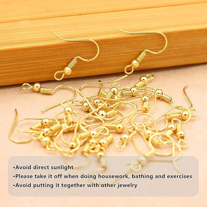 Hypoallergenic Earring Hooks 500 PCS/75 Pairs, Earring Making kit | Nickel free - Image 6