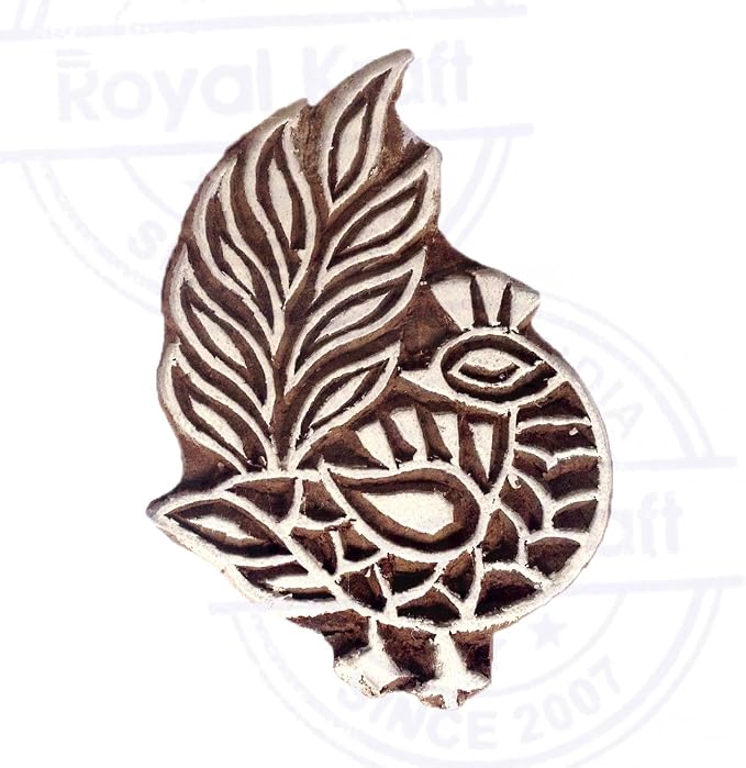 Royal Kraft Wooden Stamps DIY Fabric, Henna Printing Blocks THDtag026 - Image 3
