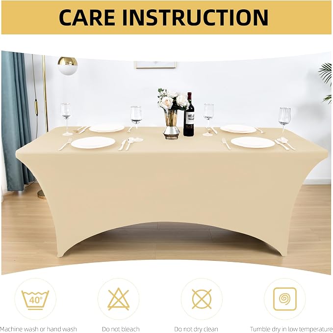 6-Pack 6ft Spandex Table Covers - Image 6