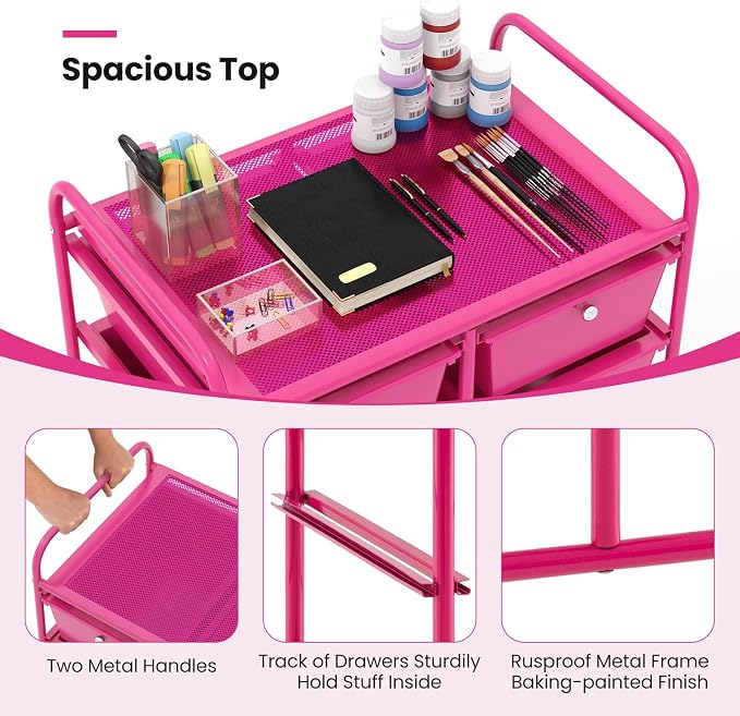 BECOMFORT 10-Drawer Rolling Cart - Image 6