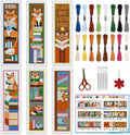 INFUNLY 6 Set Fox Reading Cross Stitch Bookmark Kit DIY Cross Stitch Kit by INFUNLY