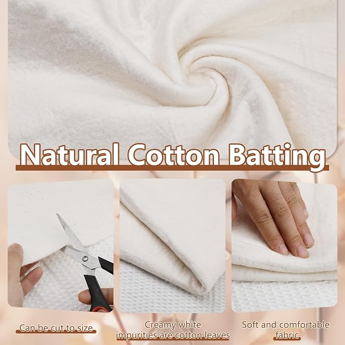 Natural Cotton Batting, Natural Cotton Quilt Batting - Image 6