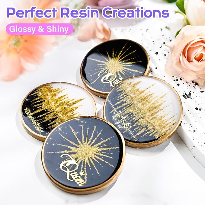 HeyClear Silicone Molds for Resin Coasters, 6-Cavity Round Epoxy Resin Molds - Image 8