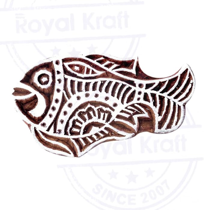 Royal Kraft Wooden Stamps DIY Fabric, Henna Printing Blocks THDtag036 - Image 3
