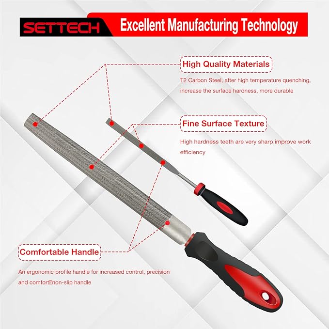 31PCS Metal & Wood File Rasp Set, Half-Round/Round/Triangle/Flat 4pcs Large Tools, 14pcs Needle Files and a Pair of Electric Files, 1PC Brush, 1PC Working Gloves and 10PCS Emery Papers