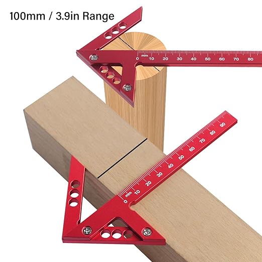 Center Finder Woodworking, Center Finder Tool, 45 Degree Scribe Tool, Aluminum Alloy Round Bar for Wood, Precise Measurements, Drill Press