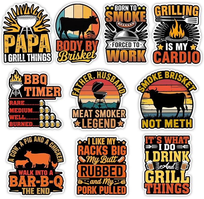 MAIANEY BBQ Grilling Sticker Pack by Maianey