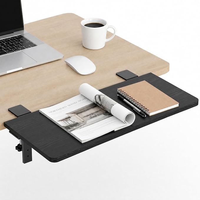 Desk Extender, 22-inch Clamp-On Desk Shelf, Height-Adjustable Desktop Shelf by ART-GIFTREE