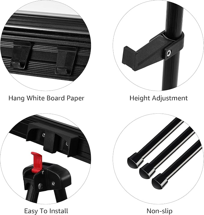 Amazon Basics Height Adjustable Aluminum Flipchart Easel Stand, - Image 3