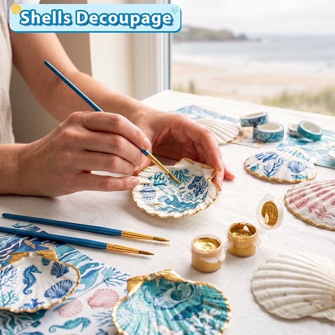 20Pcs 3-4 Inch Scallop Shells for Crafts, Natural White Scallop Shells for - Image 4