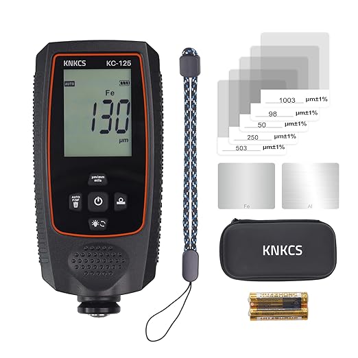 Paint Thickness Gauge for Cars - Accurate Mil Thickness Gauge for Iron/Aluminum/zinc Car Body Filler Tester for Used Car Buyers & Auto Body Shops, with Rotating Screen & Continuous Measurement