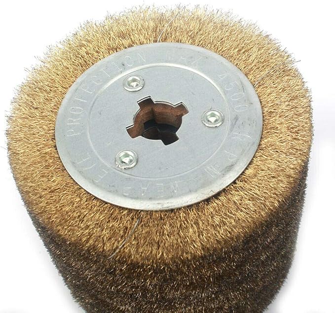 SIGNI Copper Coated Steel Wire Drawing Polishing Burnishing Wheel for surface finishing of Stainless Steel, Aluminum, Metal and Wood (Copper coated steel wire 0.3mm)