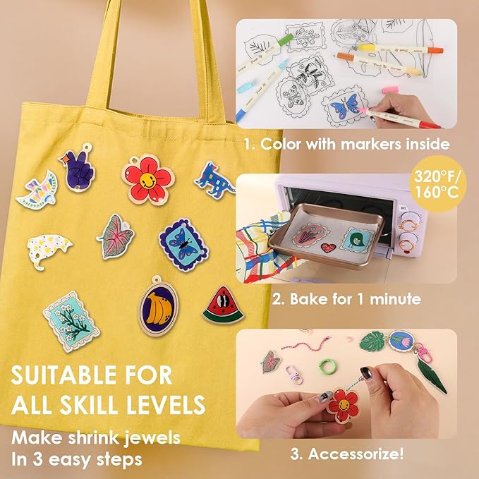 Grabie DIY Shrink Art Craft Kit Jewelry Making Kit - Image 4