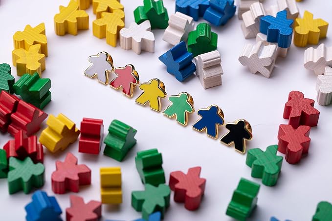 CrowD Games | Meeple Enamel Pins | 7 Set | Lapel Pins - Image 3