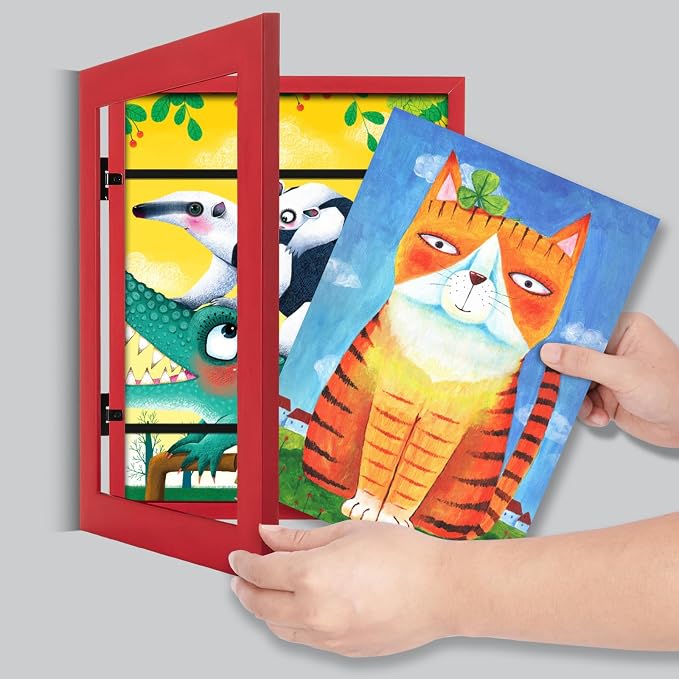Kids Art Frames, 8.5x11 Front Opening Kids Artwork Frames Changeable, Holds 50 - Image 7