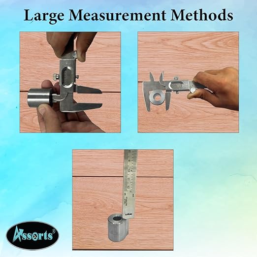 Quality Non Digital Vernier Caliper- Professional Metric -Imperial Measuring System Tools for Inside, Outside, Depth & Step Measurements (Stainless Steel Body)