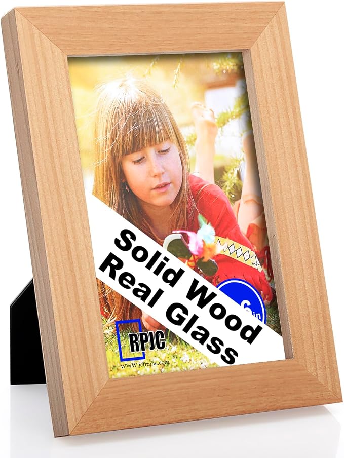 RPJC 4x6 Picture Frames Made of Solid Wood High Definition Glass by RPJC