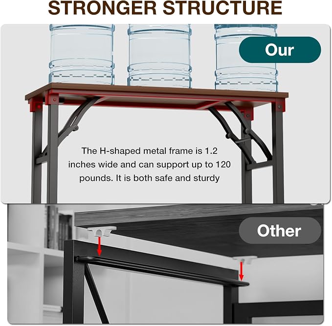 TEMI Small Computer Desk Folding Table - Image 6