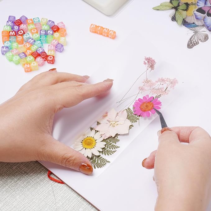 380Pcs Pressed Flower Bookmark Kit - Image 7