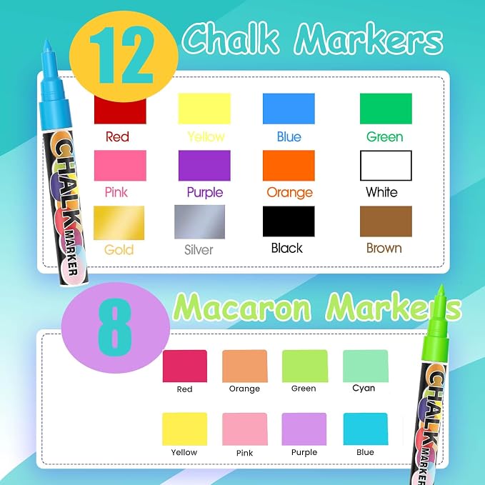 Extra Fine Tip Liquid Chalk Markers - Image 2