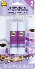 Aleene's No-Sew Temporary Fabric Glue Sticks, .28oz 2-Pack by Aleenes