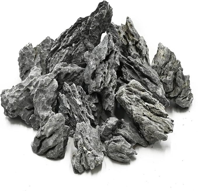 Natural Rocks Seiryu Stone 1-2.5 Inches Decorative Rocks by KINGRUI
