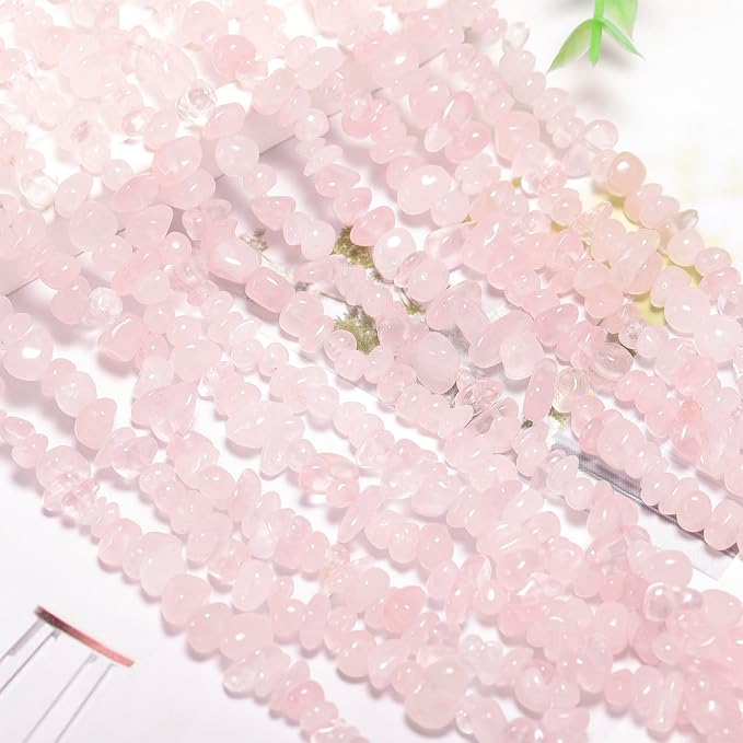 200 Pcs Crystal Chip Beads for Jewelry Making 5-8mm Rose Quartz | Natural Chip - Image 8