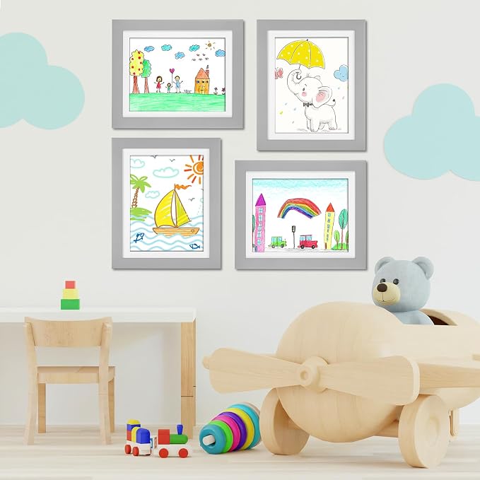 Kids Art Frames, 10x12.5 Front Opening Kids Artwork Frames Changeable, Holds 50 - Image 5