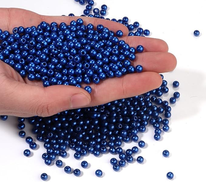 1500pcs Blue 5mm Pearl Beads by chuyau