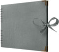 Bstorify Square Scrapbook Photo Albums 50 Pages Grey Thick Paper, Ribbon Closure by Bstorify