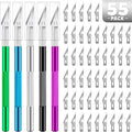 55 PCS Exacto Knife Set, 5 Piece Craft Knife and 50 Additional SK5 Blades by TIFICAL
