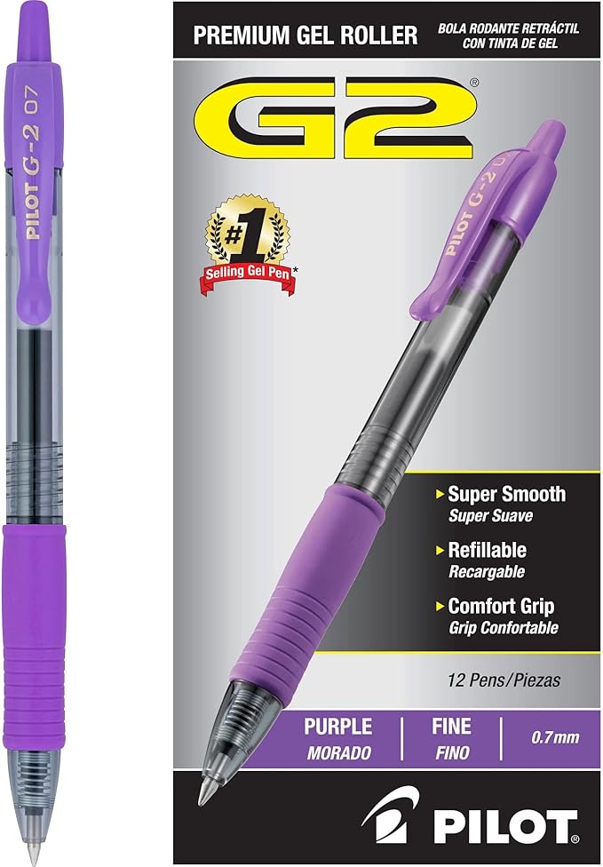 Pilot G2 Premium Gel Roller Pens, Fine Point 0.7 mm, Journaling and Office by PilotCorporationofAmerica