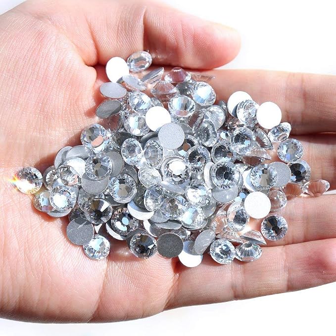 Onwon 144 Pieces SS40 / 8mm Clear Crystal Flat Back Brilliant Round Rhinestones - Image 3