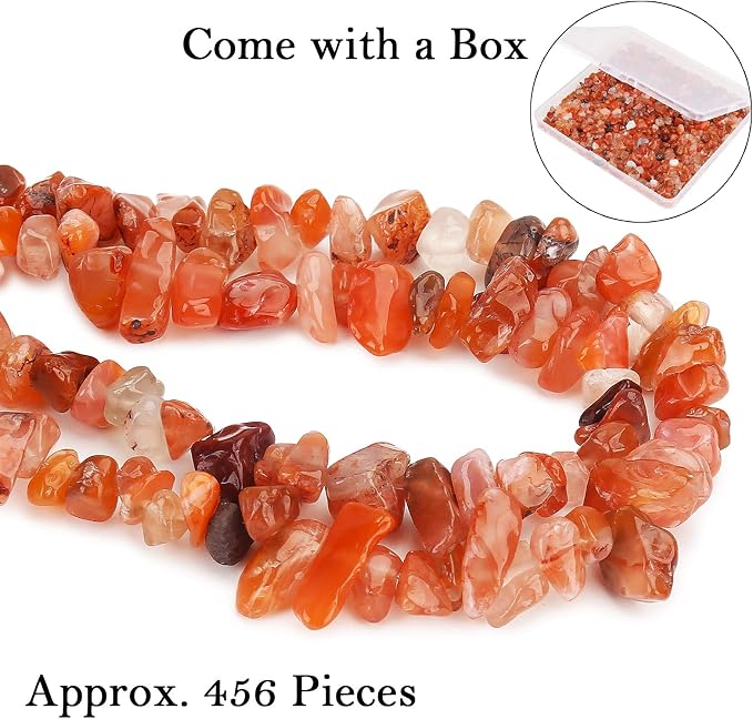 456 PCs Natural Chip Stone Beads, 5-8mm Irregular Multicolor Gemstones Loose - Image 4