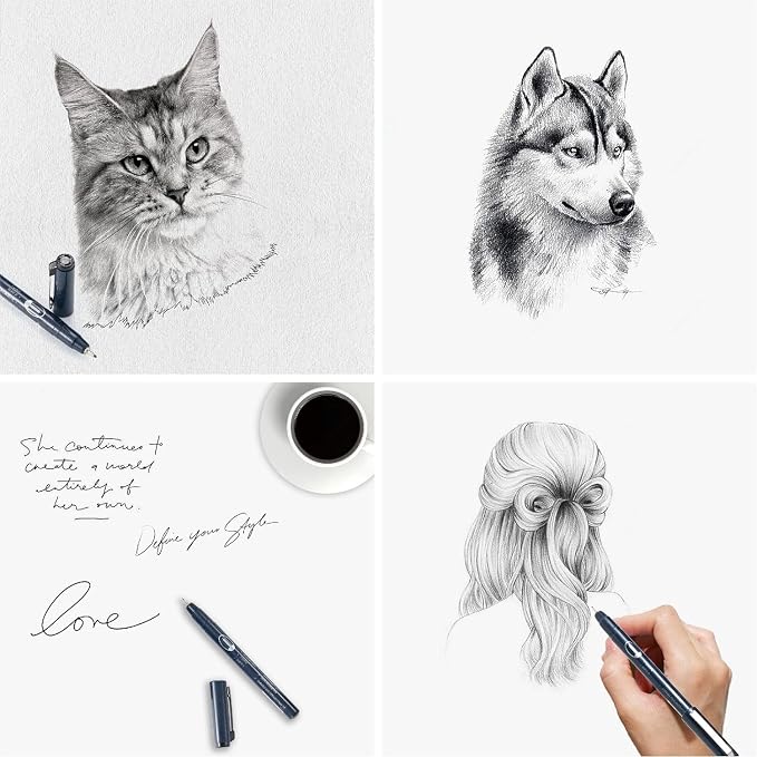 Micro Fineline Pen 8 Size Drawing Art Pens Waterproof Precision Micro Fineliner - Image 6