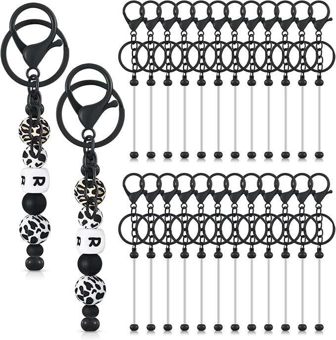 Tondiamo 24 Pcs Beadable Keychain Bars Bulk Beads by Tondiamo