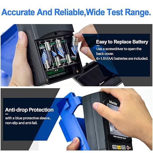 YF-6688B Digital Insulation Resistance Tester MegOhmmeter DC AC Voltmeter,Test Voltage 5000V,Insulation Resistance 200G Ohms with Large LCD Backlit and High Volt Indication