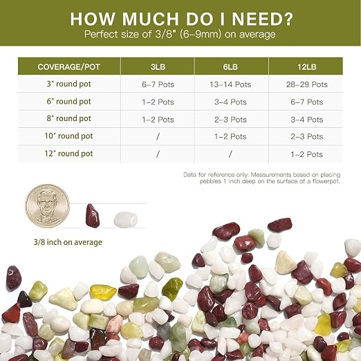 NUPICK 6 lbs Pebbles for Indoor Plants, 3/8 Inch Pea Gravel for Fish Tank - Image 6