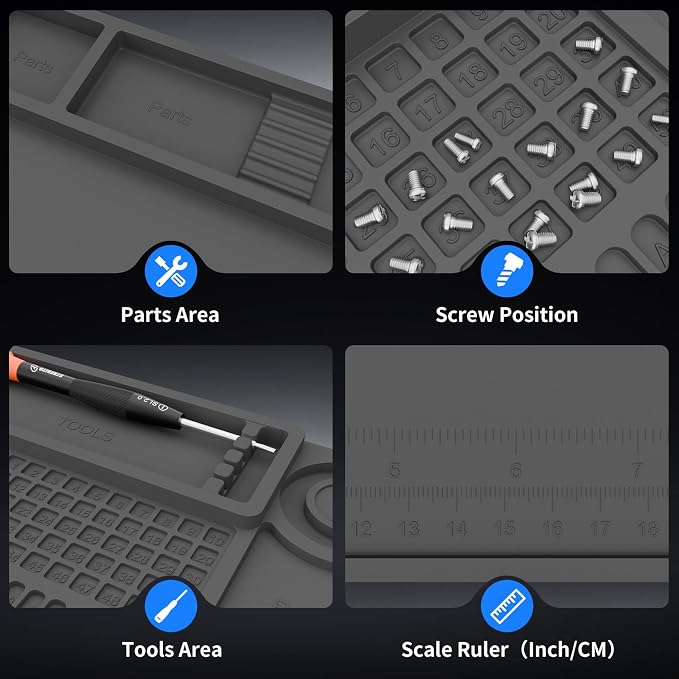 STREBITO Heat Resistant Silicone Soldering Mat up to 932°F, Silicone Work Mat - Image 7