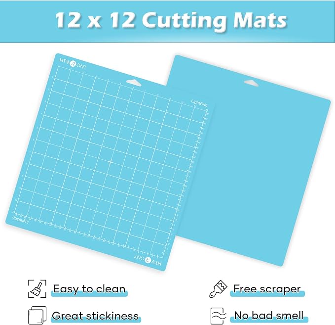 HTVRONT Light Grip Cutting Mats- 2 Pack Cutting Mat 12x12 Compatible - Image 4