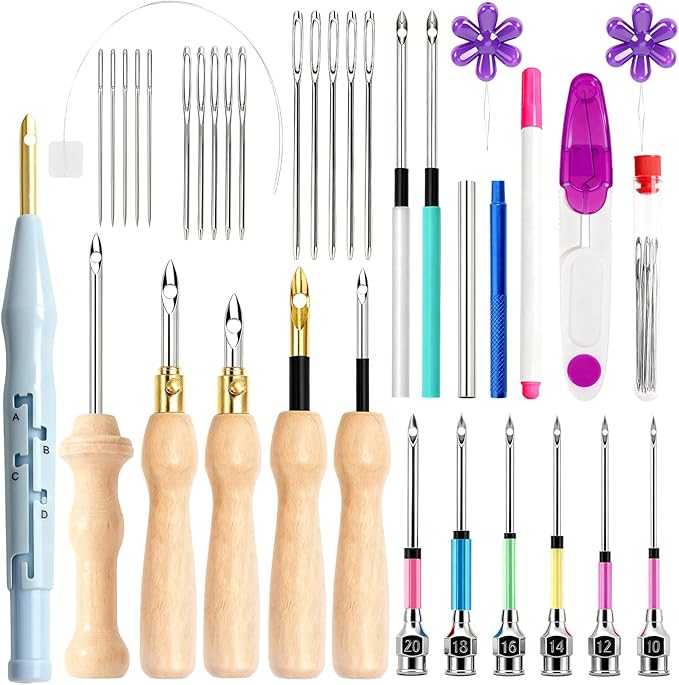 AUGSUN 39Pcs Punch Needle Kit, Punch Needle Tool Adjustable Punch Needle by AUGSUN