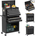 Rolling Tool Box with Wheels, 8-Drawer High Capacity Tool Chest with Wheels, Removable Storage Toolbox with Lock for Garage, Workshop