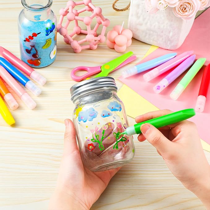 Motipuns 96 Pcs 96 Pcs Suncatcher Paint Pens - Image 3
