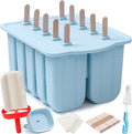10 Cavity Large Silicone Popsicle Molds by MEETRUE