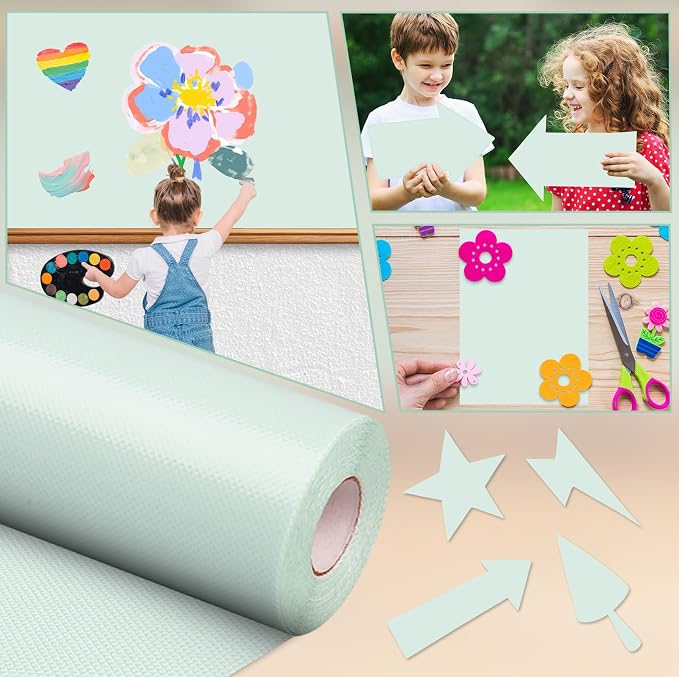 Inkspire Mint Green Bulletin Board Paper Roll, 14.8FTx18.5IN Large Reusable - Image 5