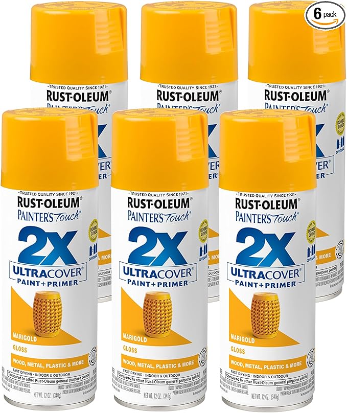 Rust-Oleum 249862 Gloss Marigold Painters Touch 2X Spray Paint, 12 oz. by Rust-Oleum