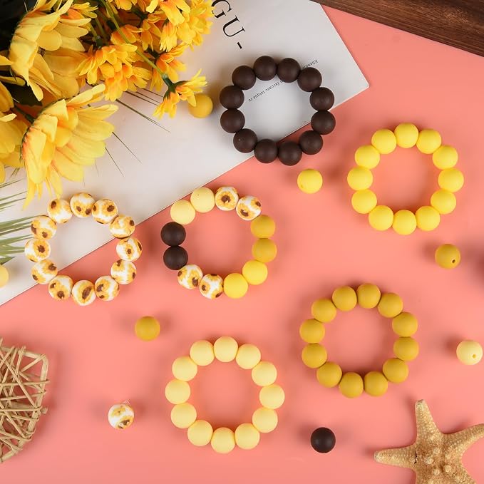 ASTARON 100 Pcs 15mm Silicone Beads - Image 4